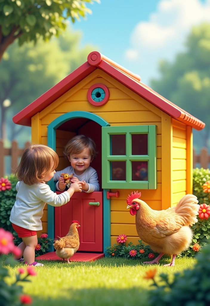 20 Captivating Chicken House Ideas for Your Backyard - 11. Playhouse Chicken Coop