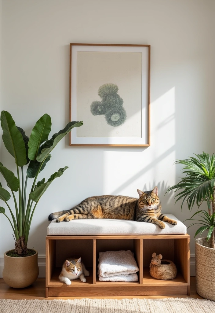 20 Cat Room Decor Ideas - 13. Cat Furniture with Storage