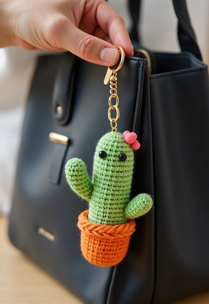 20 Crochet Room Decor Ideas - 13. Fun Crochet Keychains