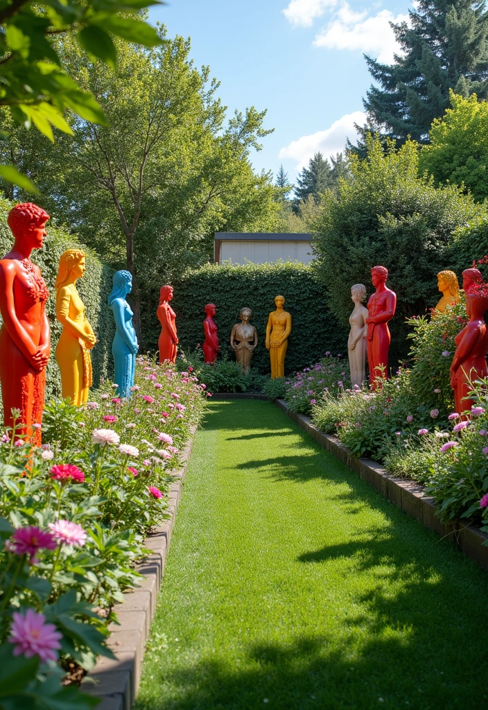 20 Simple Backyard Ideas to Transform Your Outdoor Space - 16. Outdoor Art Installations