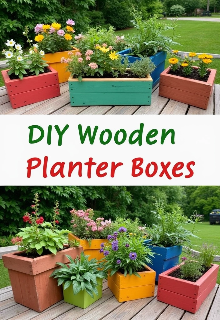 20 Simple Backyard Ideas to Transform Your Outdoor Space - 7. DIY Planter Boxes