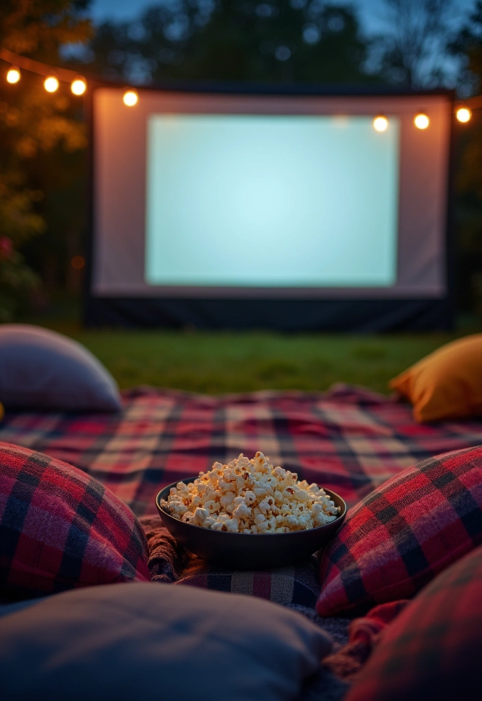 20 Simple Backyard Ideas to Transform Your Outdoor Space - 9. Outdoor Movie Night Setup