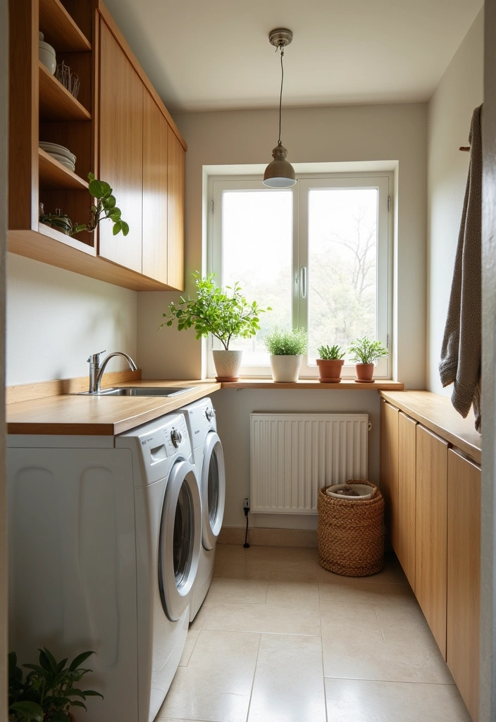 20 Small Laundry Room Design Ideas - 8. Eco-Friendly Designs