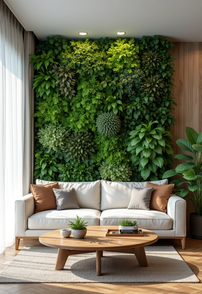 20 Small Space Living Room Ideas - 8. Vertical Gardens