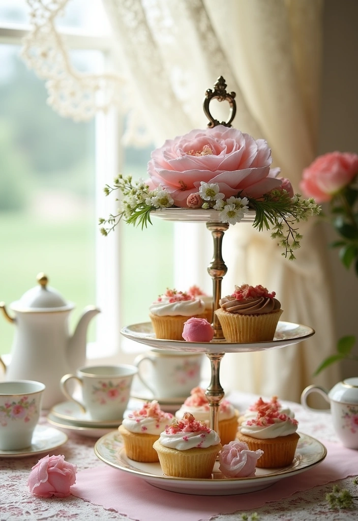 20 Spring Centerpiece Ideas to Brighten Your Home Decor - 4. Vintage Tea Party Centerpiece