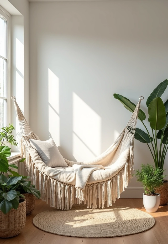 21 Coastal Living Room Ideas to Transform Your Space - 17. Relaxing Hammocks