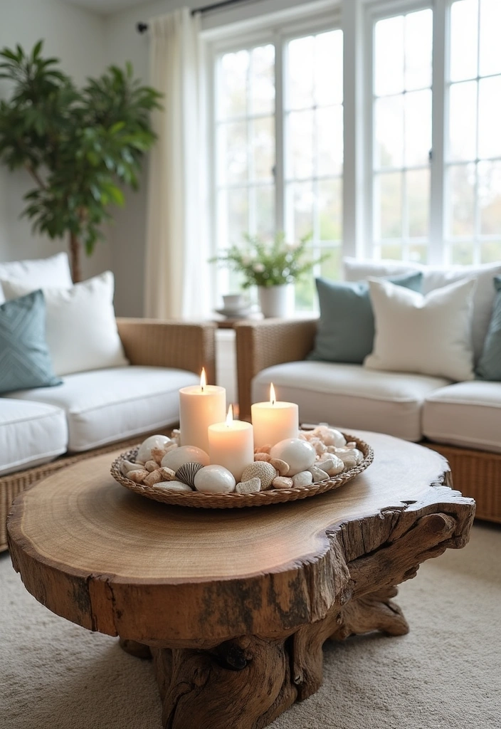 21 Coastal Living Room Ideas to Transform Your Space - 20. Coastal Coffee Tables