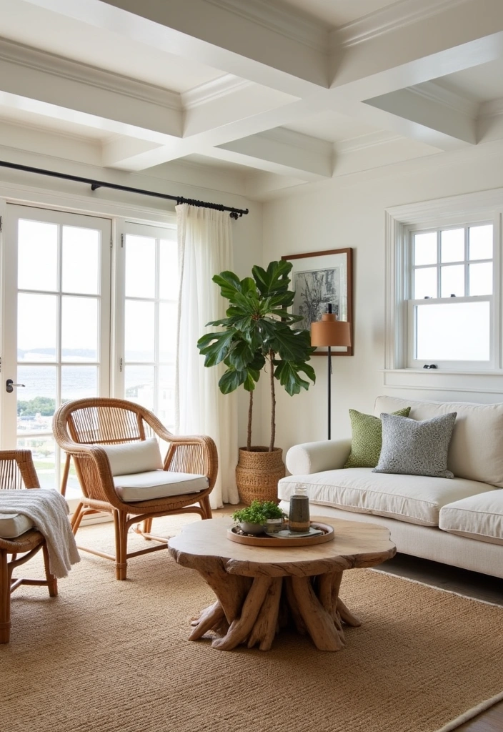 21 Coastal Living Room Ideas to Transform Your Space - 3. Natural Textures