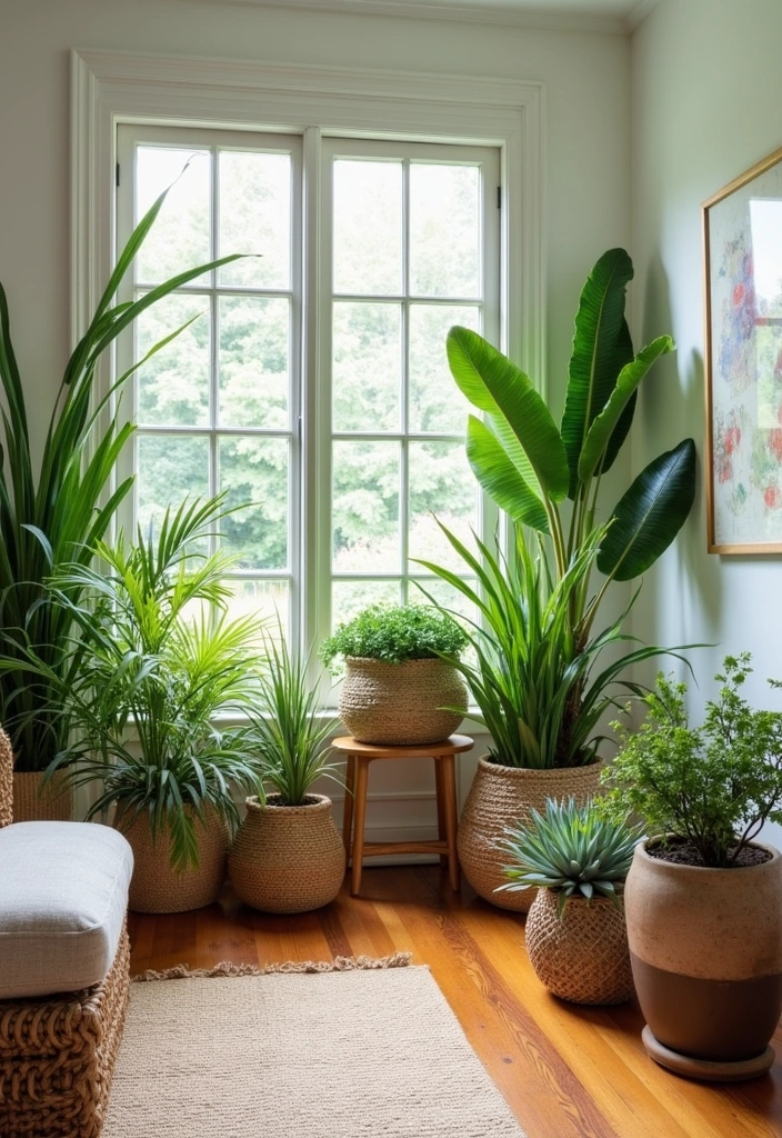 21 Coastal Living Room Ideas to Transform Your Space - 7. Indoor Plants