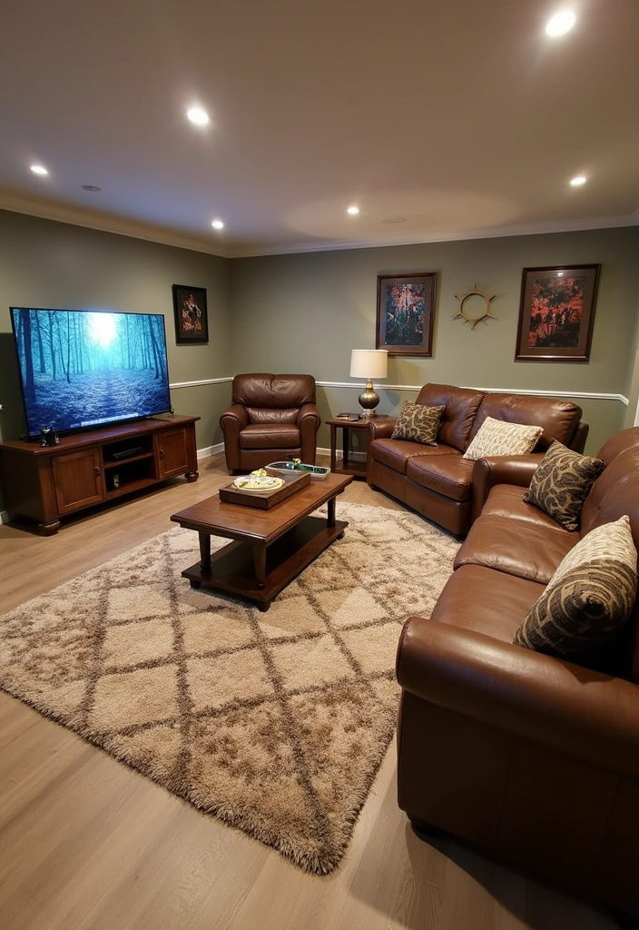 21 Cozy Basement Family Room Ideas - 18. Open Layout