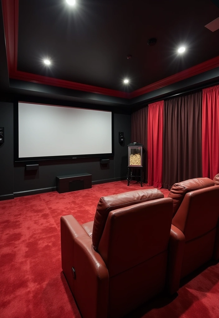 21 Cozy Basement Family Room Ideas - 5. Home Theater Experience