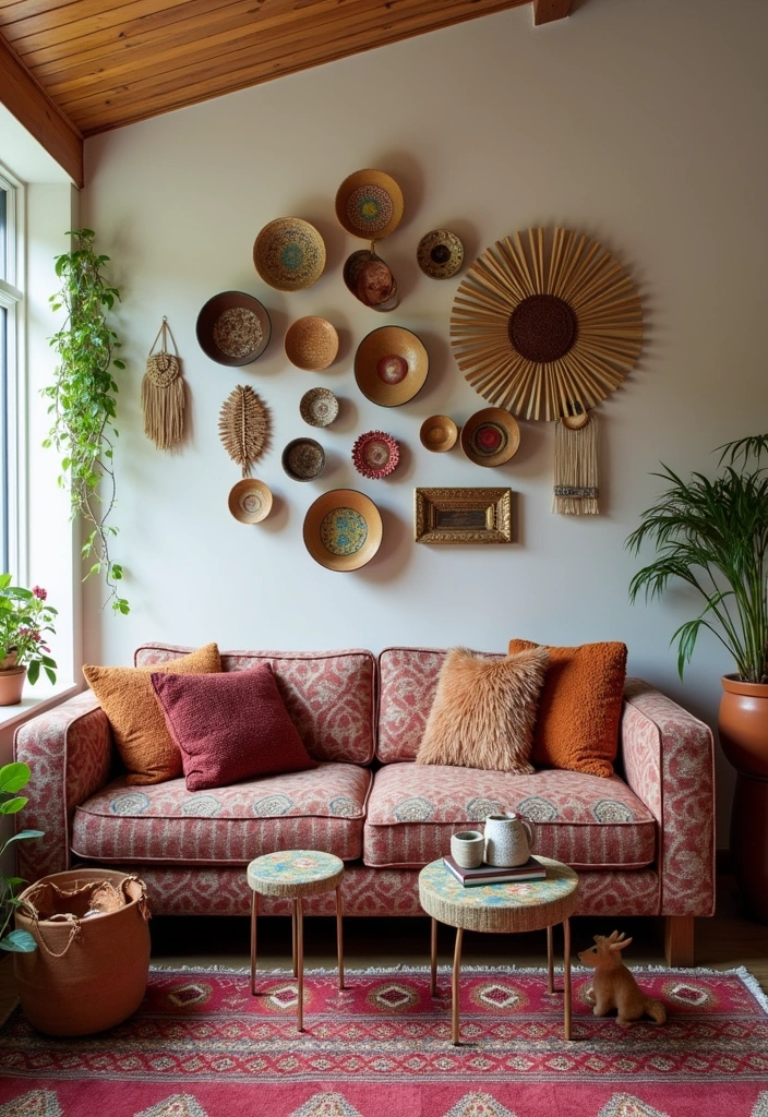 21 Cozy Boho Living Room Ideas - 20. Boho-inspired Accessories