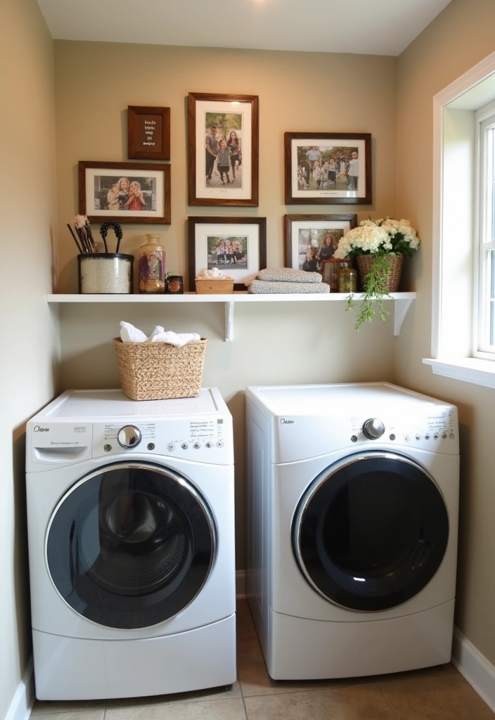 21 Creative Laundry Room Wall Ideas to Elevate Your Space - 20. Personalized Family Wall