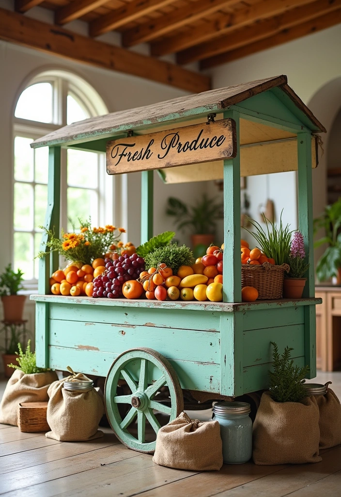 21 Farm Stand Ideas for Your Home Decor - 1. Vintage-Inspired Farm Stand