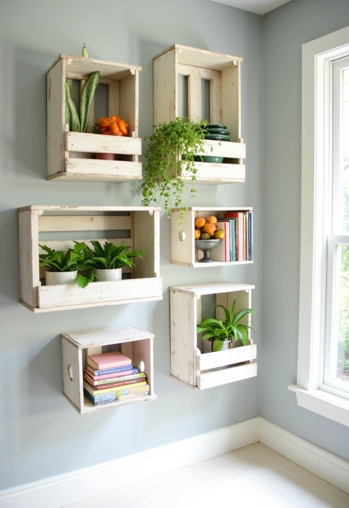 21 Farm Stand Ideas for Your Home Decor - 6. DIY Fruit Crate Shelves