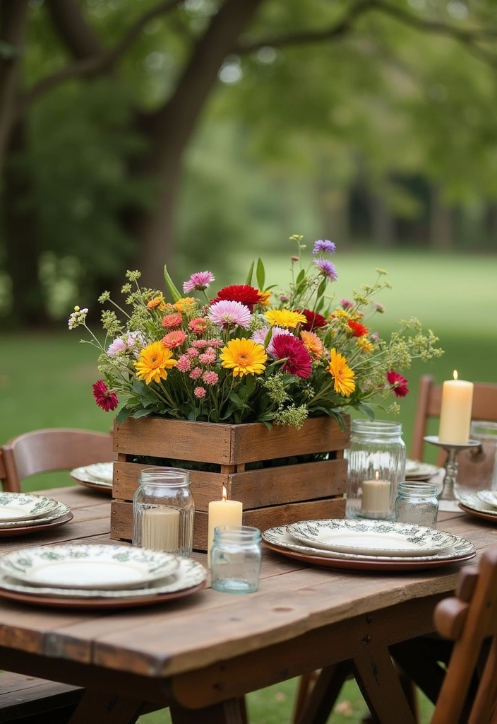 21 Farm Stand Ideas for Your Home Decor - 7. Rustic Picnic Table Centerpiece