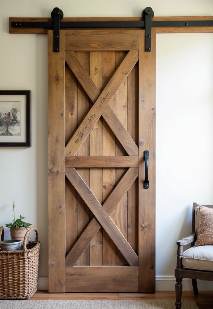 21 Farm Stand Ideas for Your Home Decor - 9. DIY Barn Door Decor