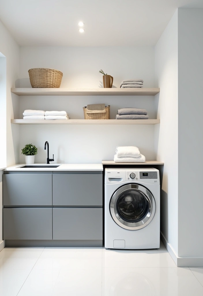 21 Laundry Room Inspiration Ideas - 1. Minimalist Marvel