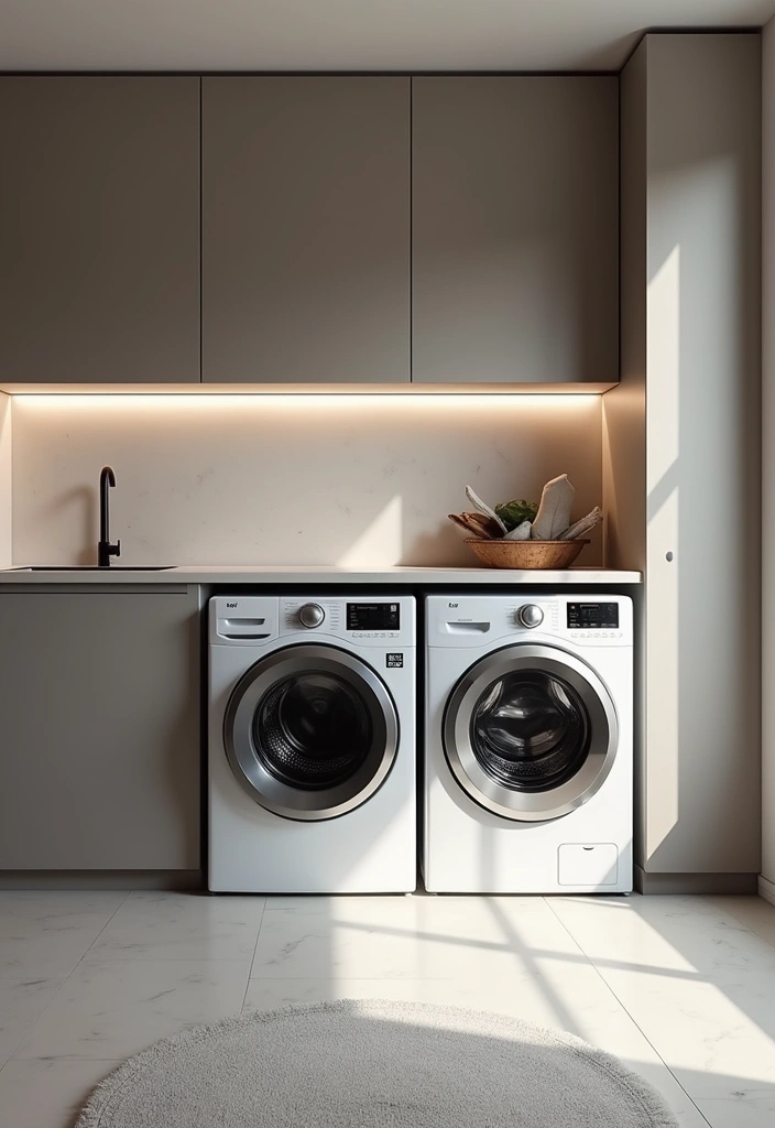 21 Laundry Room Inspiration Ideas - 10. Smart Technology