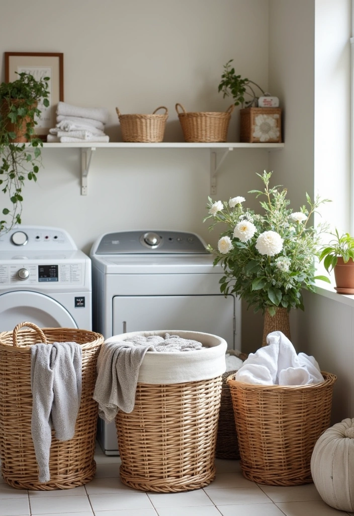 21 Laundry Room Inspiration Ideas - 18. Elegant Laundry Baskets