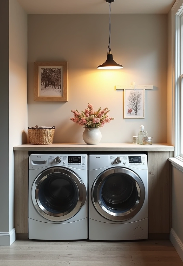 21 Laundry Room Inspiration Ideas - 20. Stylish Lighting Fixtures