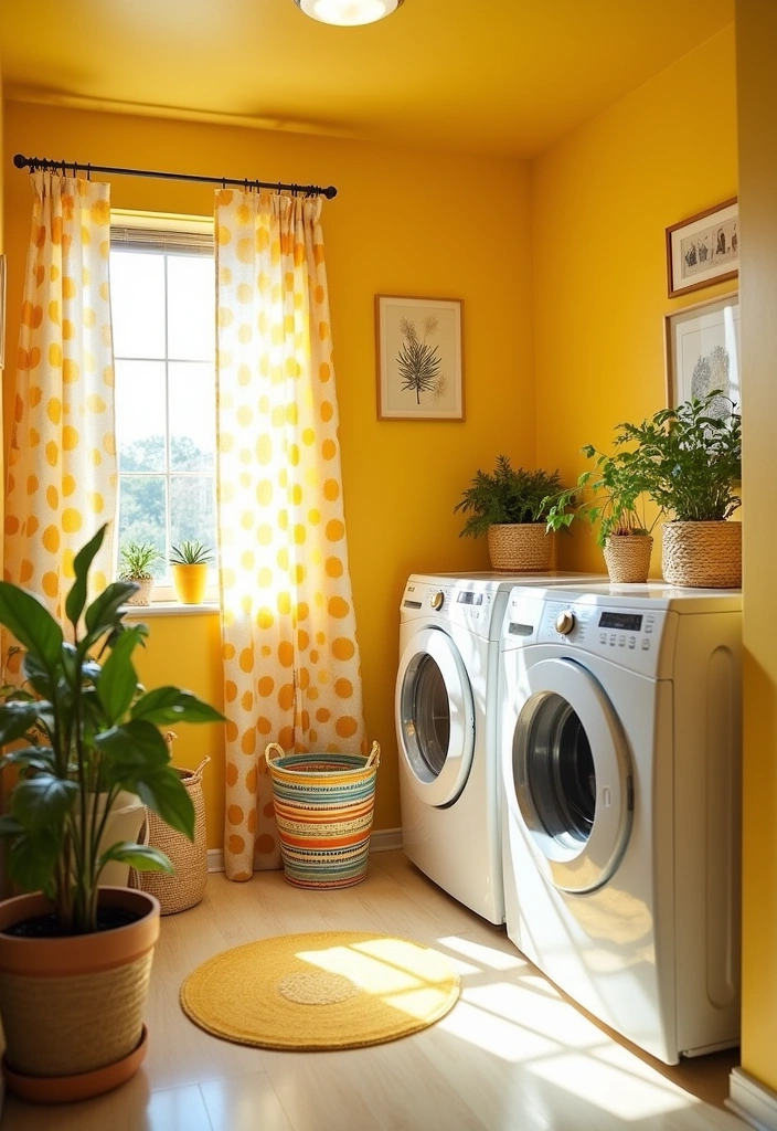 21 Laundry Room Paint Ideas to Transform Your Space - 3. Sunny Yellow