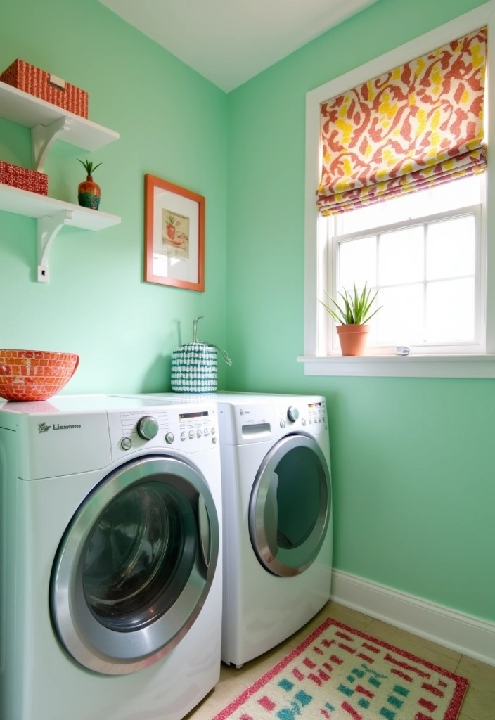 21 Laundry Room Paint Ideas to Transform Your Space - 8. Mint Green