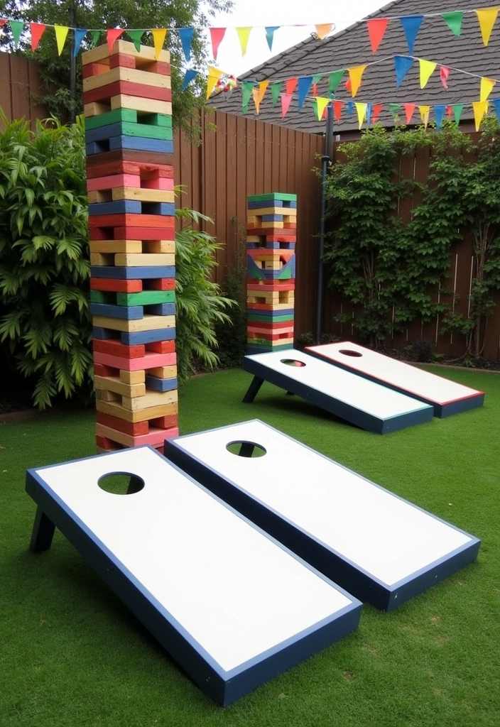 21 Tiny Backyard Ideas - 15. Outdoor Game Area