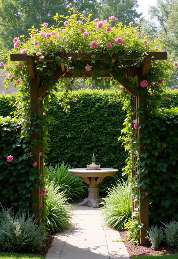 21 Tiny Backyard Ideas - 17. Decorative Trellis