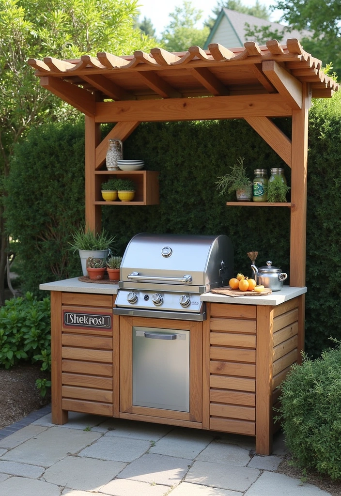 21 Tiny Backyard Ideas - 18. Outdoor Kitchenette