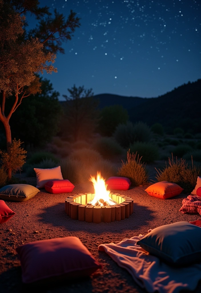 21 Tiny Backyard Ideas - 2. Cozy Fire Pit Corner