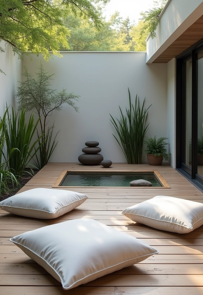 22 Back Patio Ideas to Transform Your Outdoor Space - 10. Minimalist Zen Space