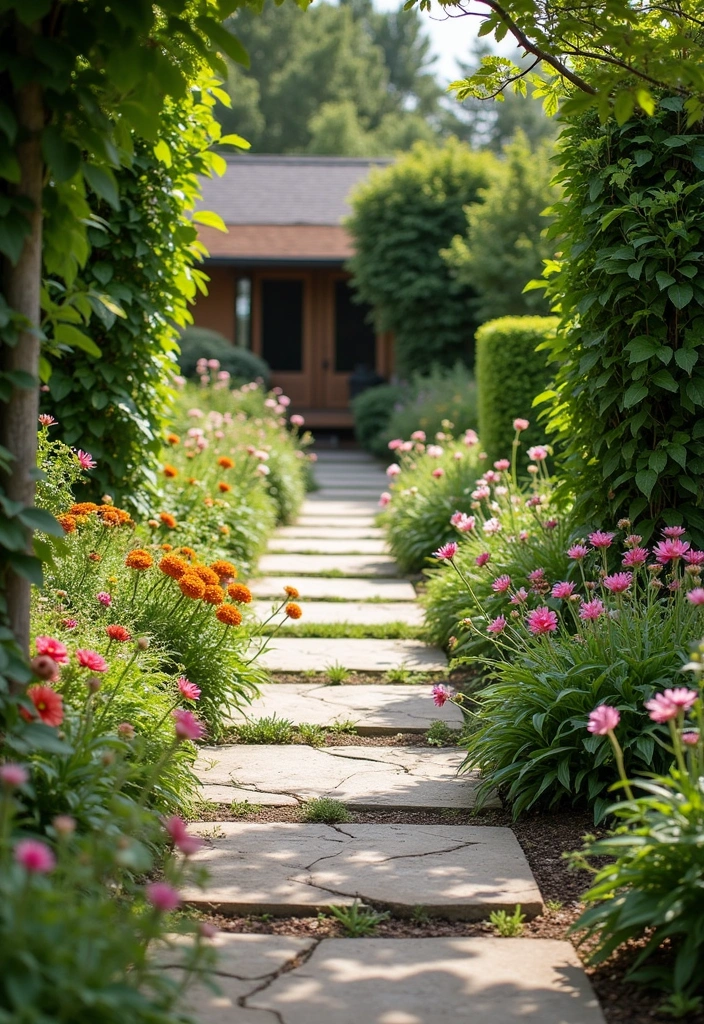 22 Back Patio Ideas to Transform Your Outdoor Space - 16. Charming Garden Pathway
