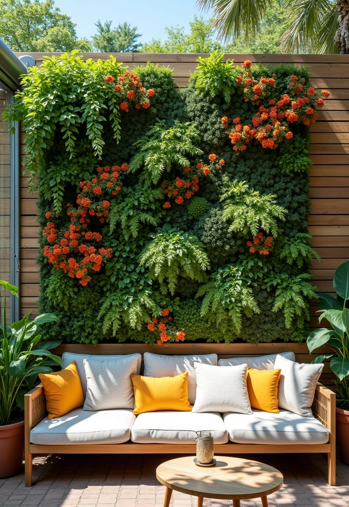 22 Backyard Privacy Ideas - 1. Vertical Garden Walls
