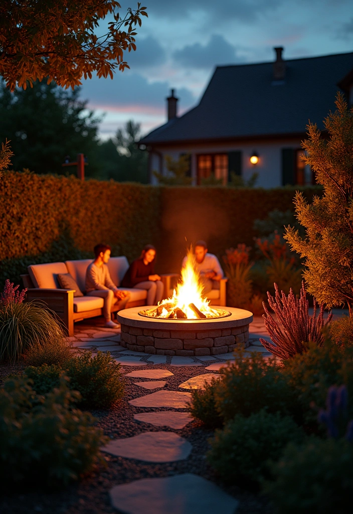 22 Backyard Privacy Ideas - 12. Fire Pit Enclosure