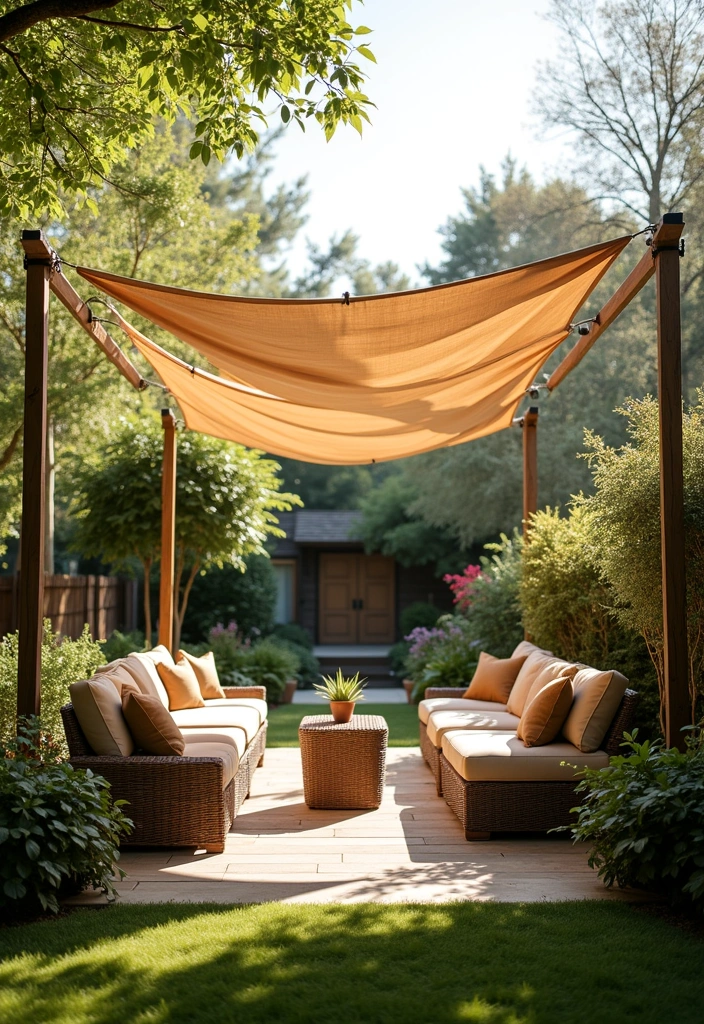 22 Backyard Privacy Ideas - 16. Sunshade Structures