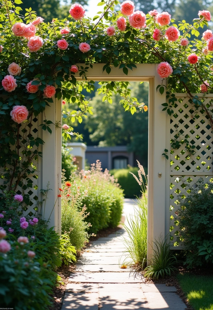22 Backyard Privacy Ideas - 2. Lattice Fencing