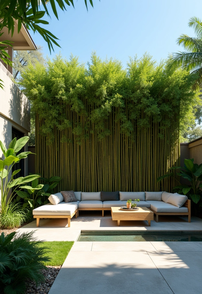 22 Backyard Privacy Ideas - 3. Bamboo Screens