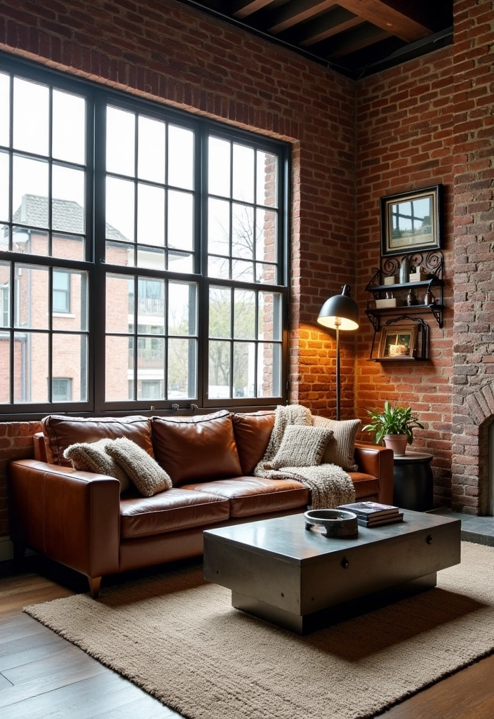 22 Chic Living Room Ideas to Transform Your Home Decor - 7. Industrial Chic