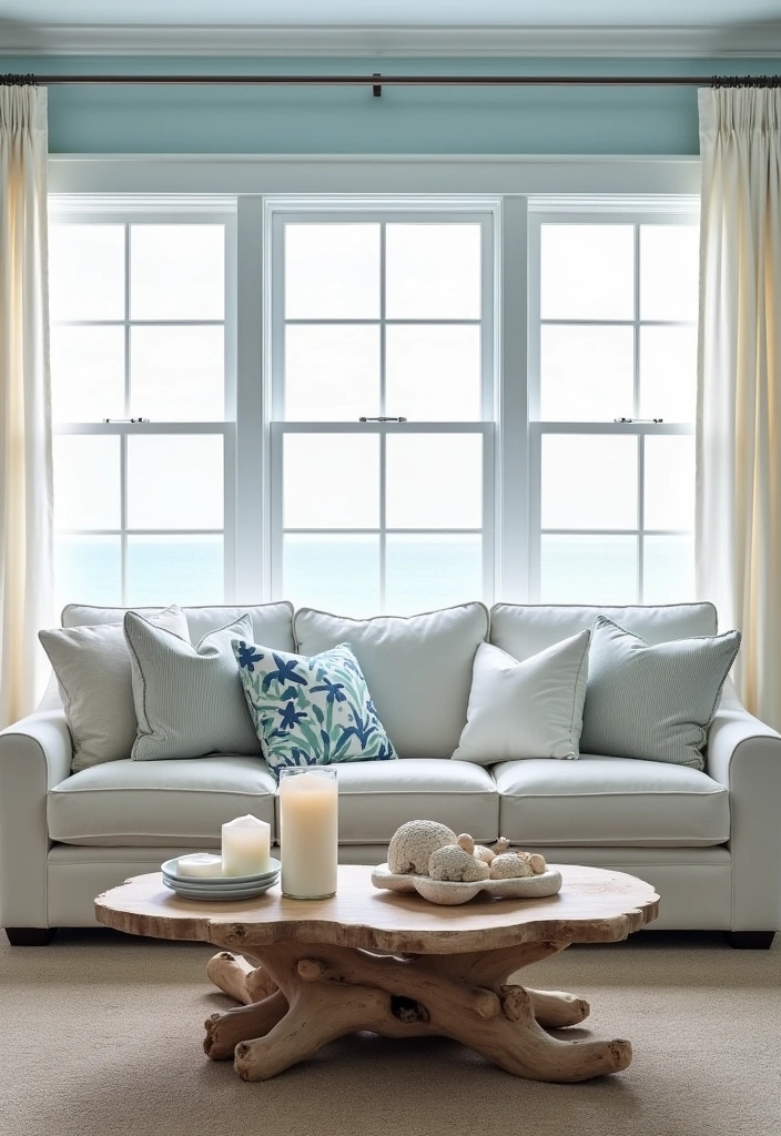 22 Chic Living Room Ideas to Transform Your Home Decor - 9. Coastal Retreat