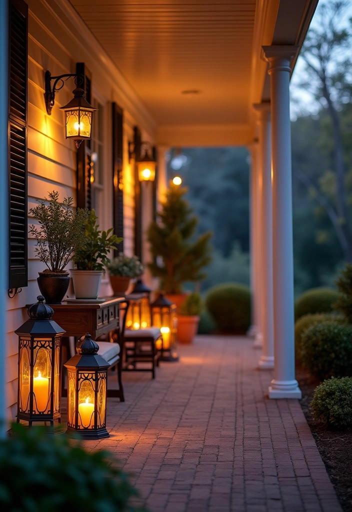 22 Cozy Front Porch Ideas - 12. Decorative Lanterns