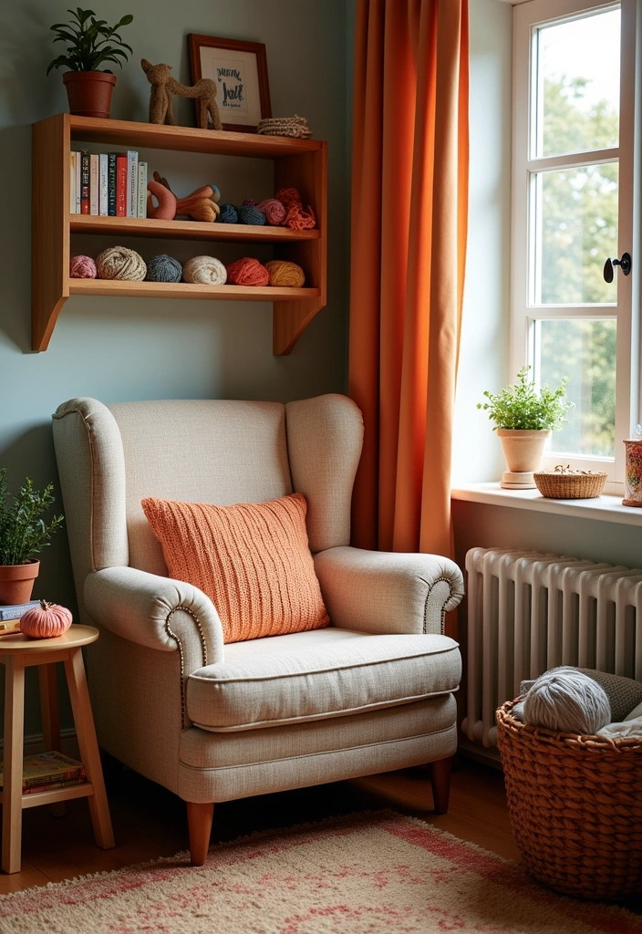 22 Cozy Hobby Room Ideas - 20. Charming Knitting Nook