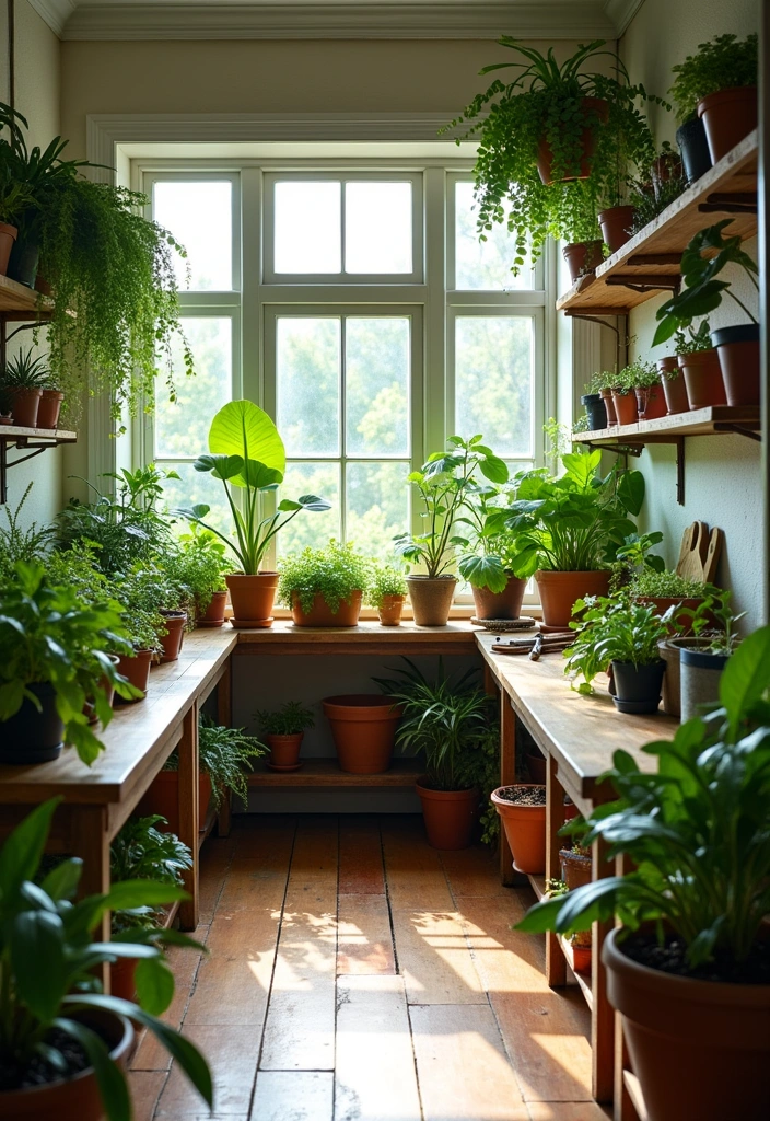 22 Cozy Hobby Room Ideas - 9. Nurturing Plant Room