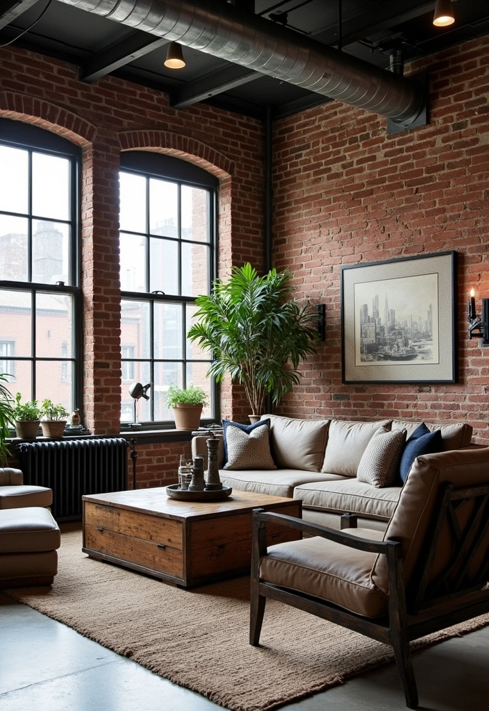 22 Elegant Living Room Design Ideas - 14. Industrial Edge