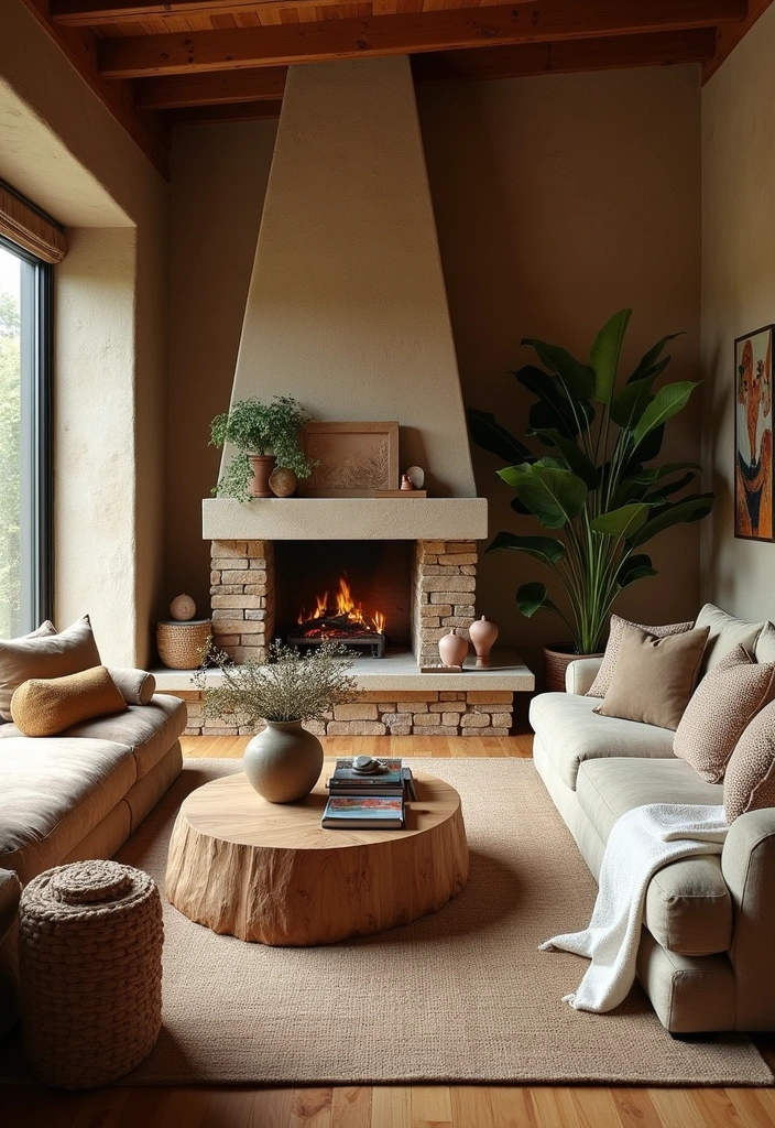 22 Elegant Living Room Design Ideas - 19. Warm Earth Tones