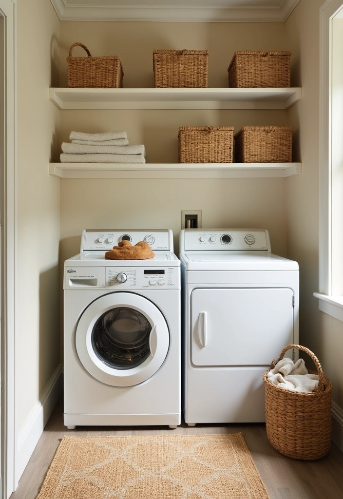 22 Laundry Room Paint Ideas to Transform Your Space - 10. Classic Beige