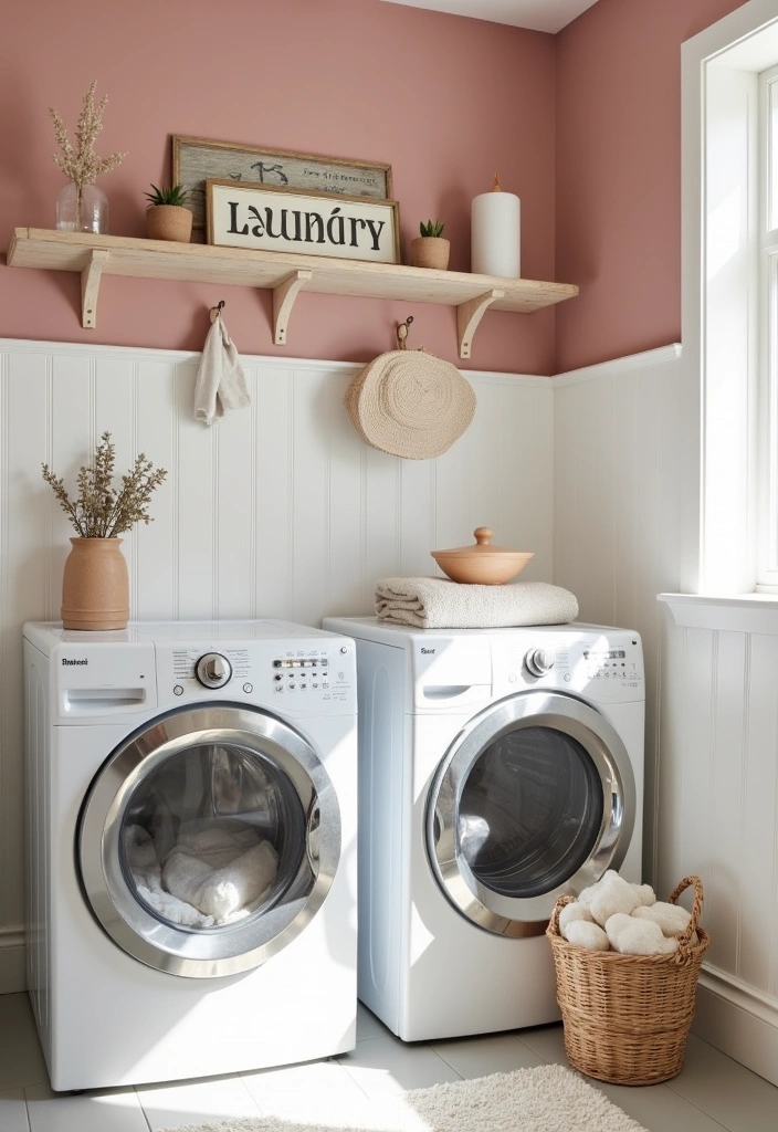 22 Laundry Room Paint Ideas to Transform Your Space - 21. Muted Dusty Rose