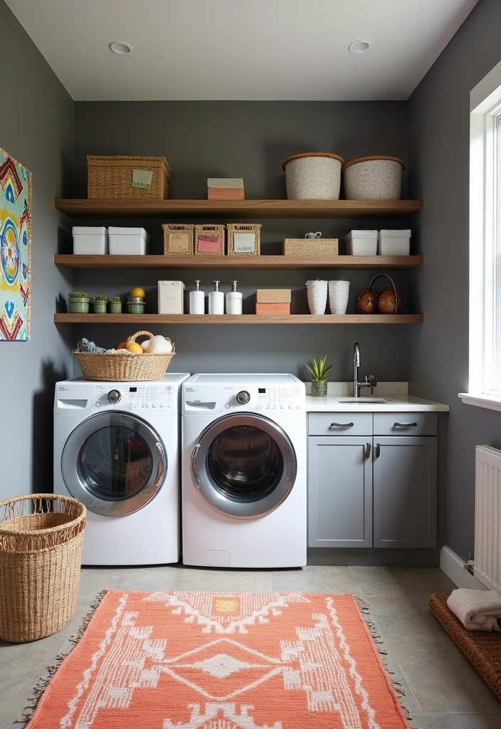 22 Laundry Room Paint Ideas to Transform Your Space - 4. Elegant Gray