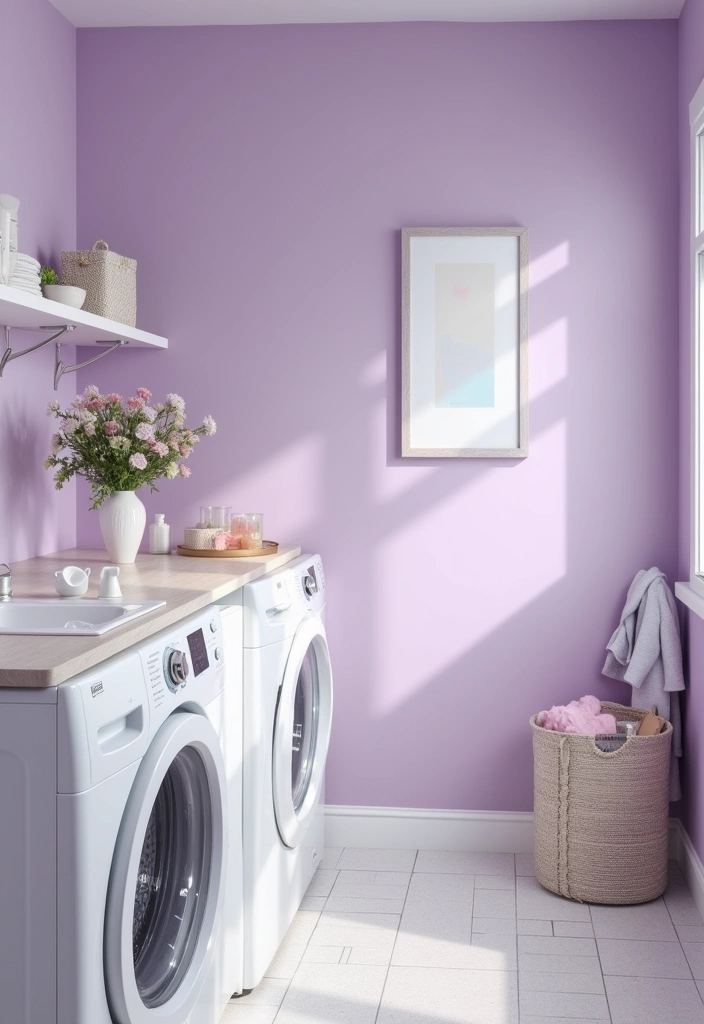 22 Laundry Room Paint Ideas to Transform Your Space - 8. Soft Lavender