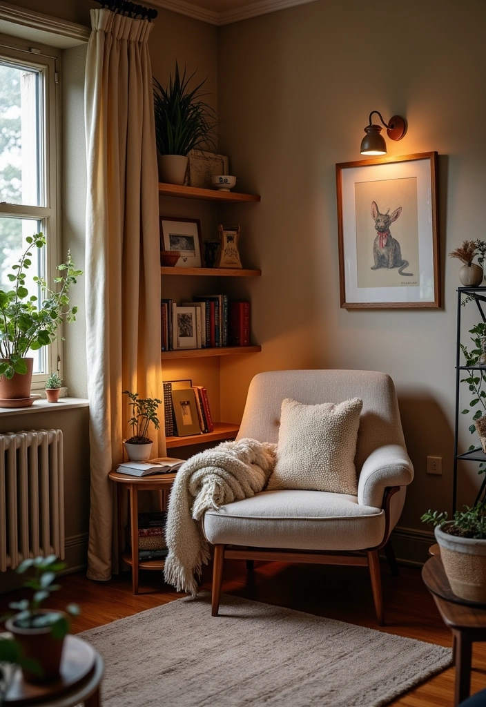 22 Pretty Room Ideas to Transform Your Living Space - 19. Cozy Reading Nook
